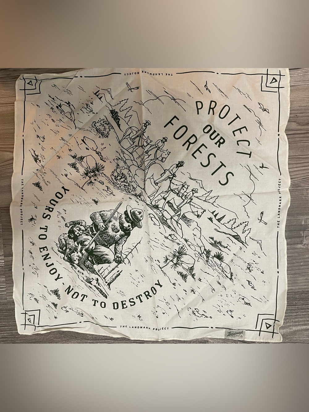 Protect Our Forests Graphic Bandana Smokey the Bear